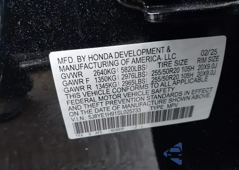 2025 Acura Mdx A-Spec Advance Package из США, поврежденный, VIN 5J8YE1H91SL025733